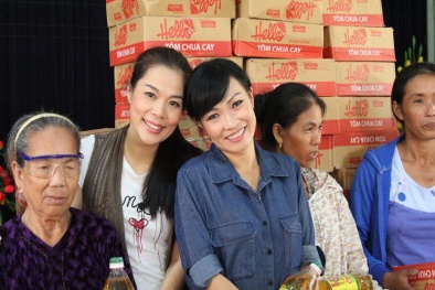 Mỹ Lệ, Phương Thanh cứu trợ Quảng Bình sau cơn bão